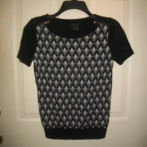 Vintage Y2K argyle print sweater top size S